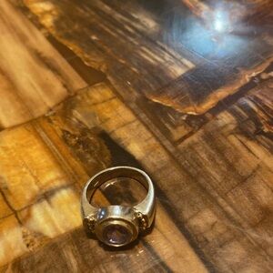 Sterling silver & 14k gold ring